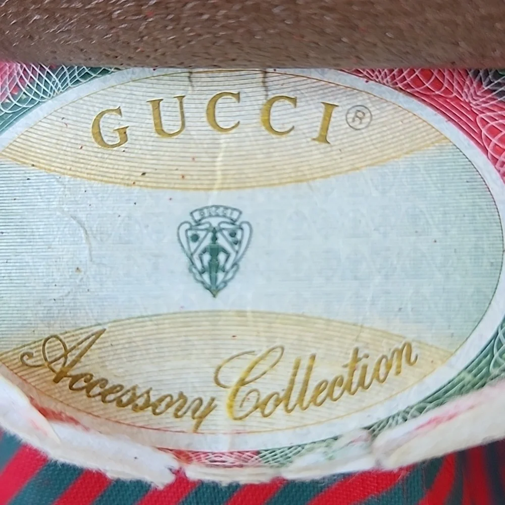 Gucci Red and Green Striped Vintage Women's Bucket Bag - Picture 15 of 16